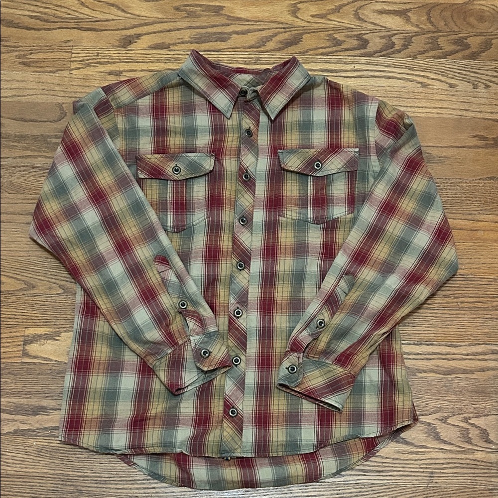 Sherpa Adventure Gear Indra Shirt Mens L Outdoor Flannel Rugged Adventure